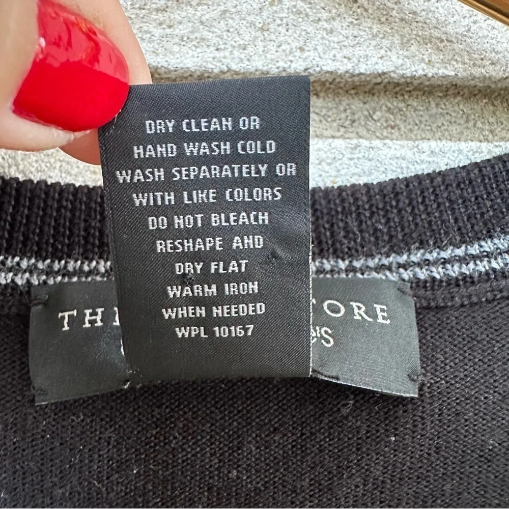 Bloomingdale’s The Men’s Store Merino Wool Black Crewneck Sweater